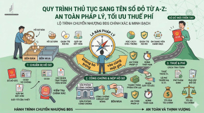Quy trình thủ tục sang tên sổ đỏ từ A-Z: An toàn pháp lý, tối ưu thuế phí
